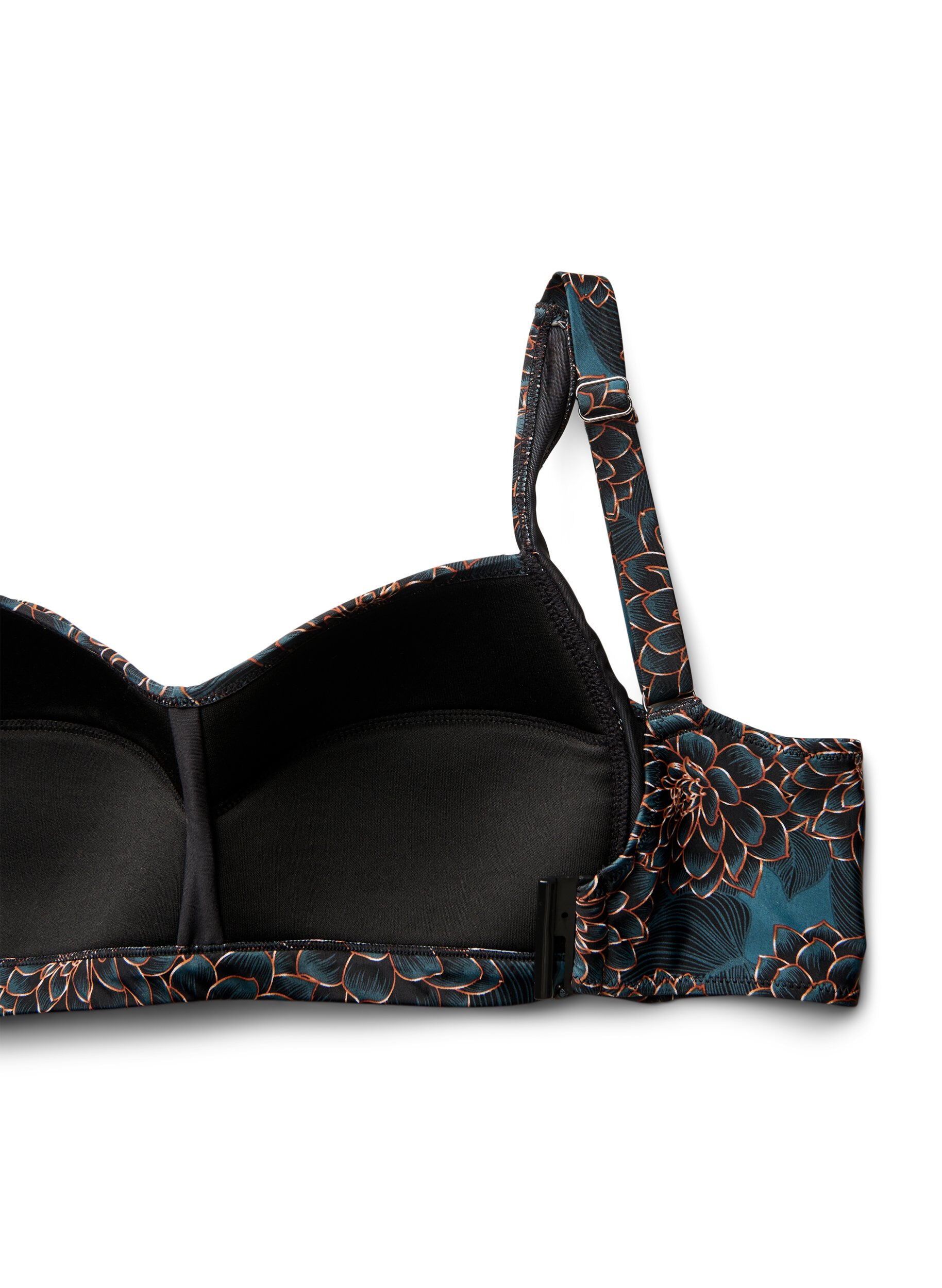 ZizzifashionBikini top with padding and print, Petrol, Packshot image number 3