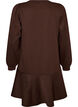 Sweatshirt dress with ruffle layers and A-line shape, Brown, Packshot image number 1