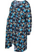 Floral maternity wrap dress in viscose, Blue, Packshot image number 0