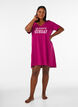 Organic cotton nightdress with V-neck, Red, Model image number 1