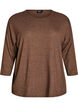 Jersey blouse with 3/4 sleeves, Brown, Packshot image number 0