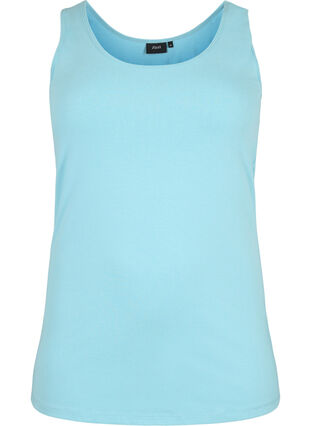 Solid color basic top in cotton, Reef Waters, Packshot image number 0