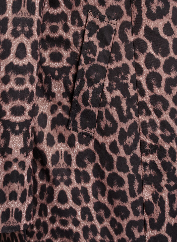 Leopard print coat, Brown, Packshot image number 3