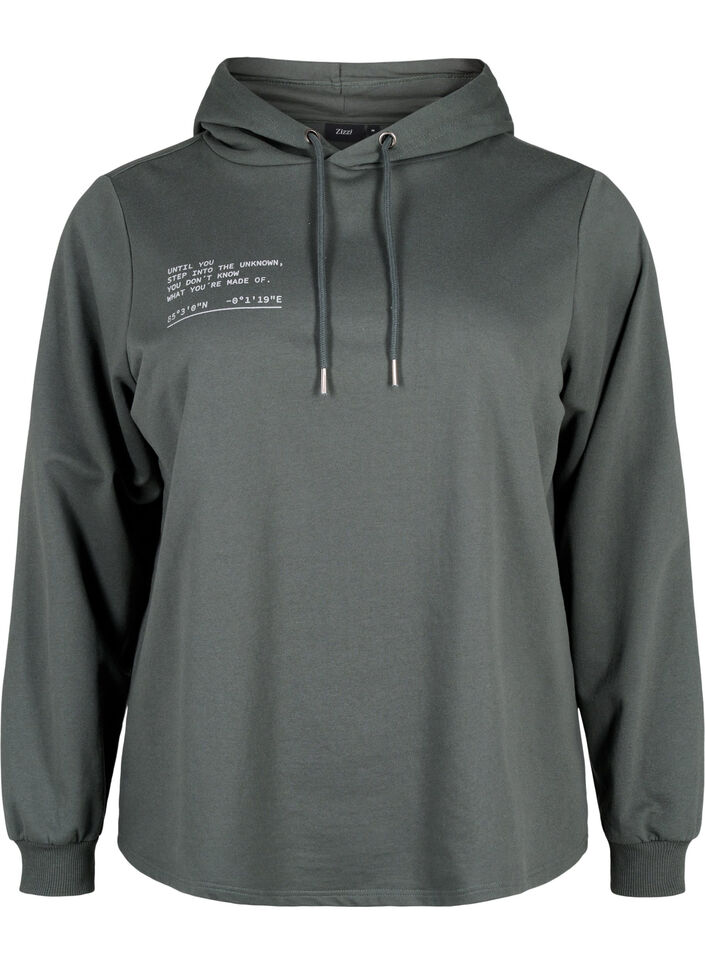 Hoodie with text print, Urban Chic, Packshot image number 0