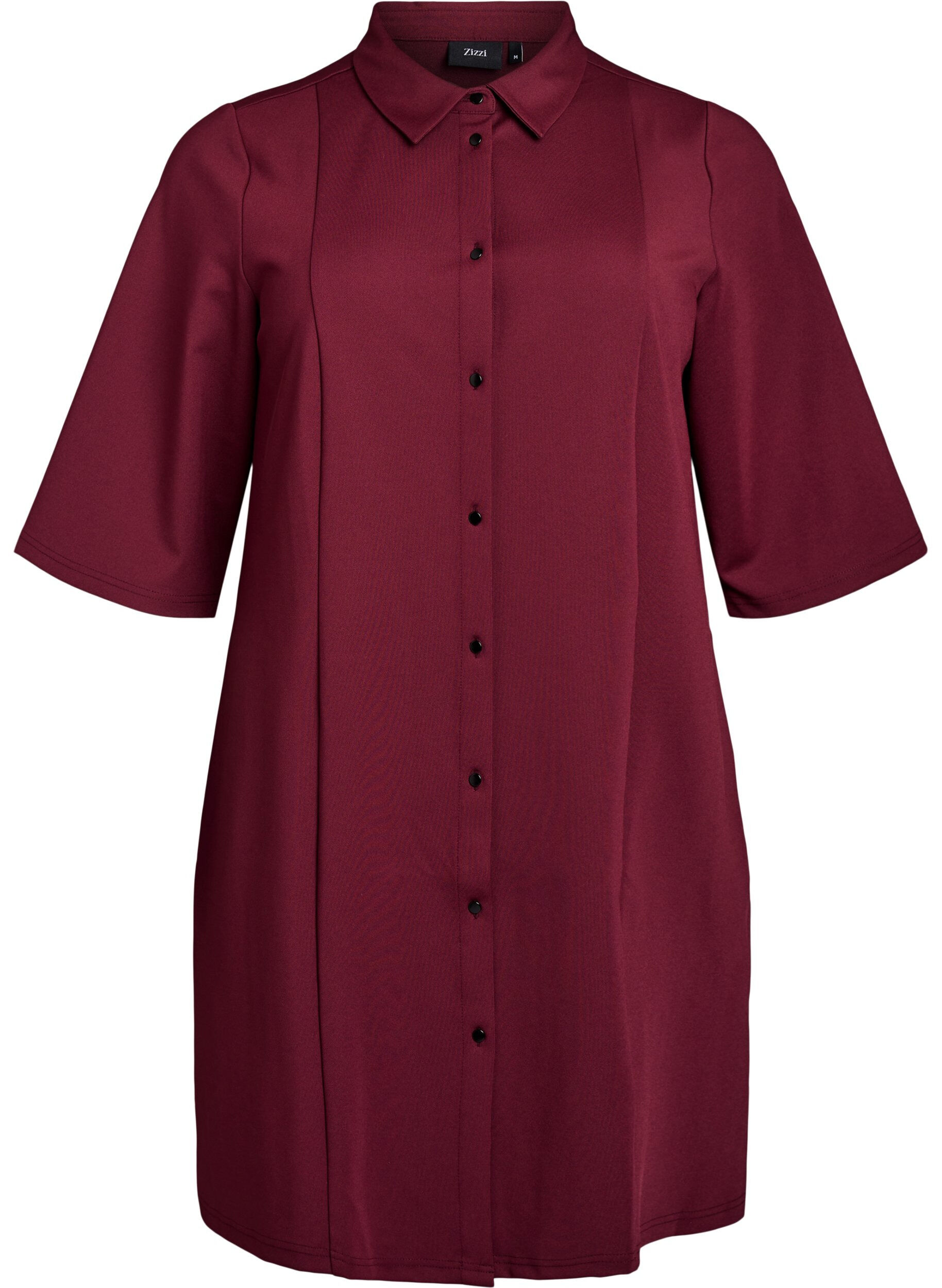 Short shirt dress with 3/4 sleeves