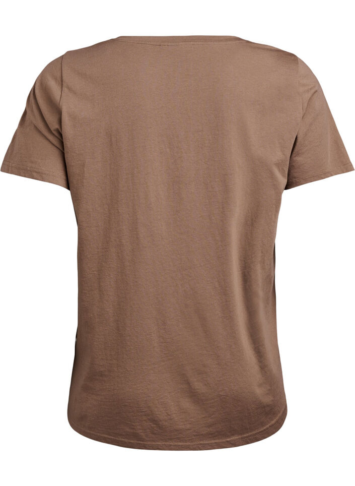 FLASH - V-neck T-shirt, Brown, Packshot image number 1