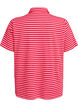 Short sleeve polo shirt with stripes, Pink, Packshot image number 1