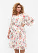 Printed pleated dress with tie string, Sugar Swizzle Flower, Model image number 0