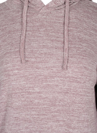 Loose hoodie in a viscose blend, Rose Taupe Mel, Packshot image number 2