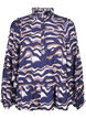 Blouse with print and an A-line shape, Blue, Packshot image number 0
