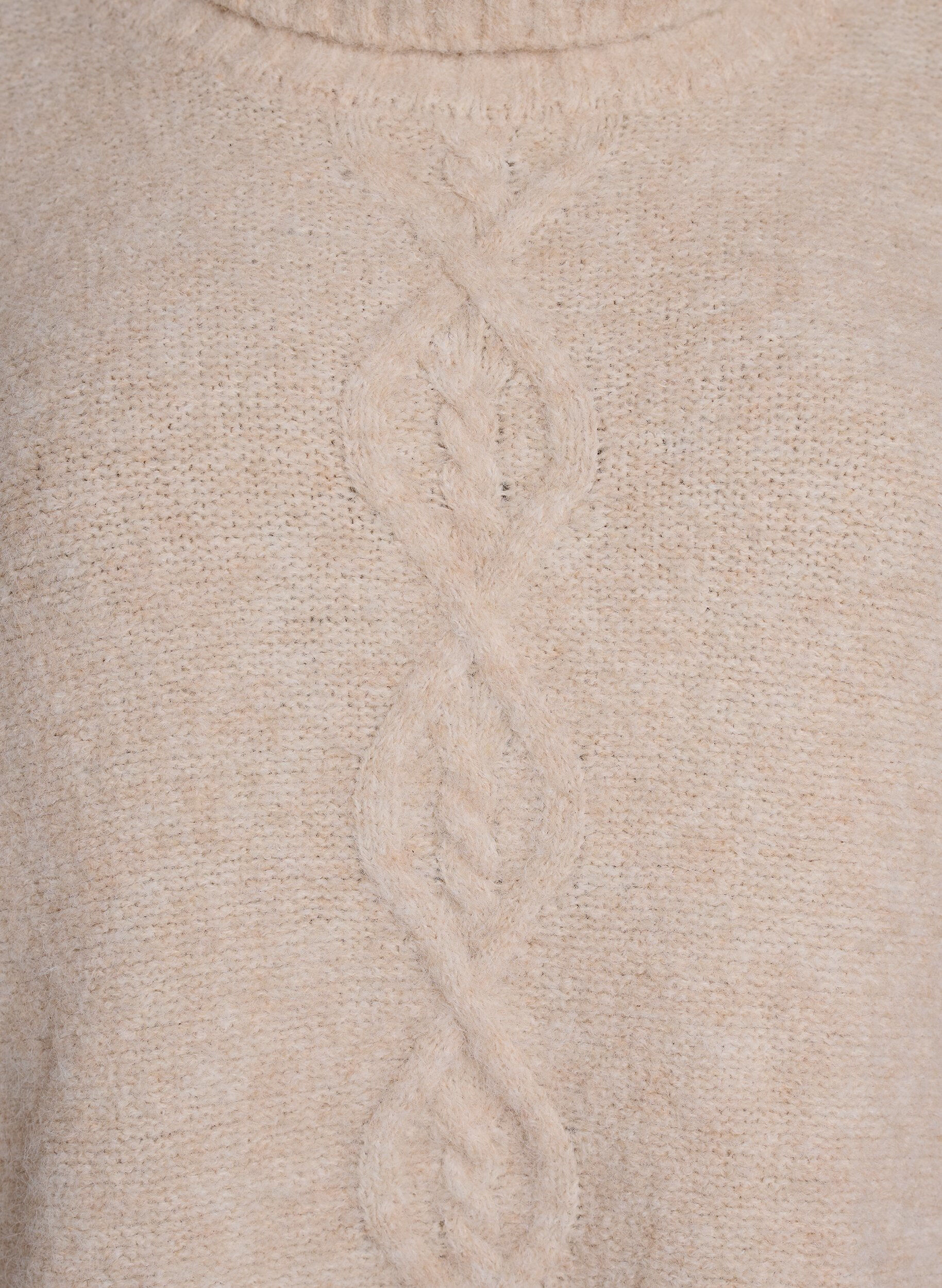 ZizzifashionJumper with turtleneck and cable knit, Vanilla, Packshot image number 2