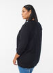 Long open-front knit cardigan with pockets, Black, Model image number 2