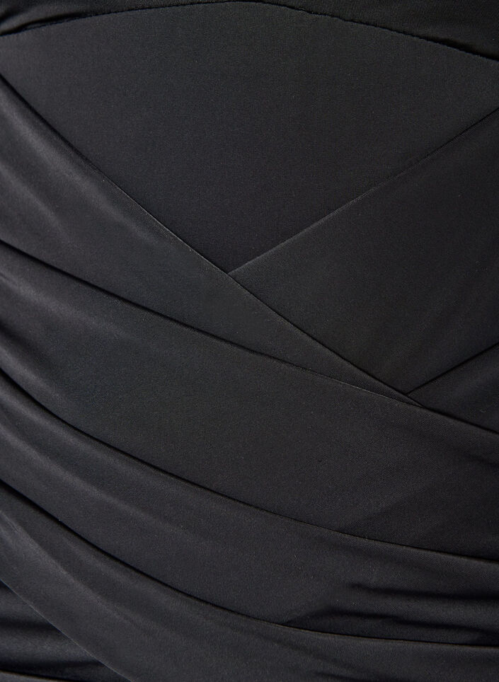 Swimsuit with a draped cross detail, Black, Packshot image number 2