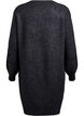 Short knitted dress with sewn-on cord details, Dark Grey, Packshot image number 1