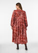 Viscose midi dress with paisley print, Orange, Model image number 1
