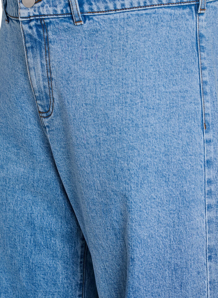 High-waisted wide leg jeans, Light Blue, Packshot image number 2