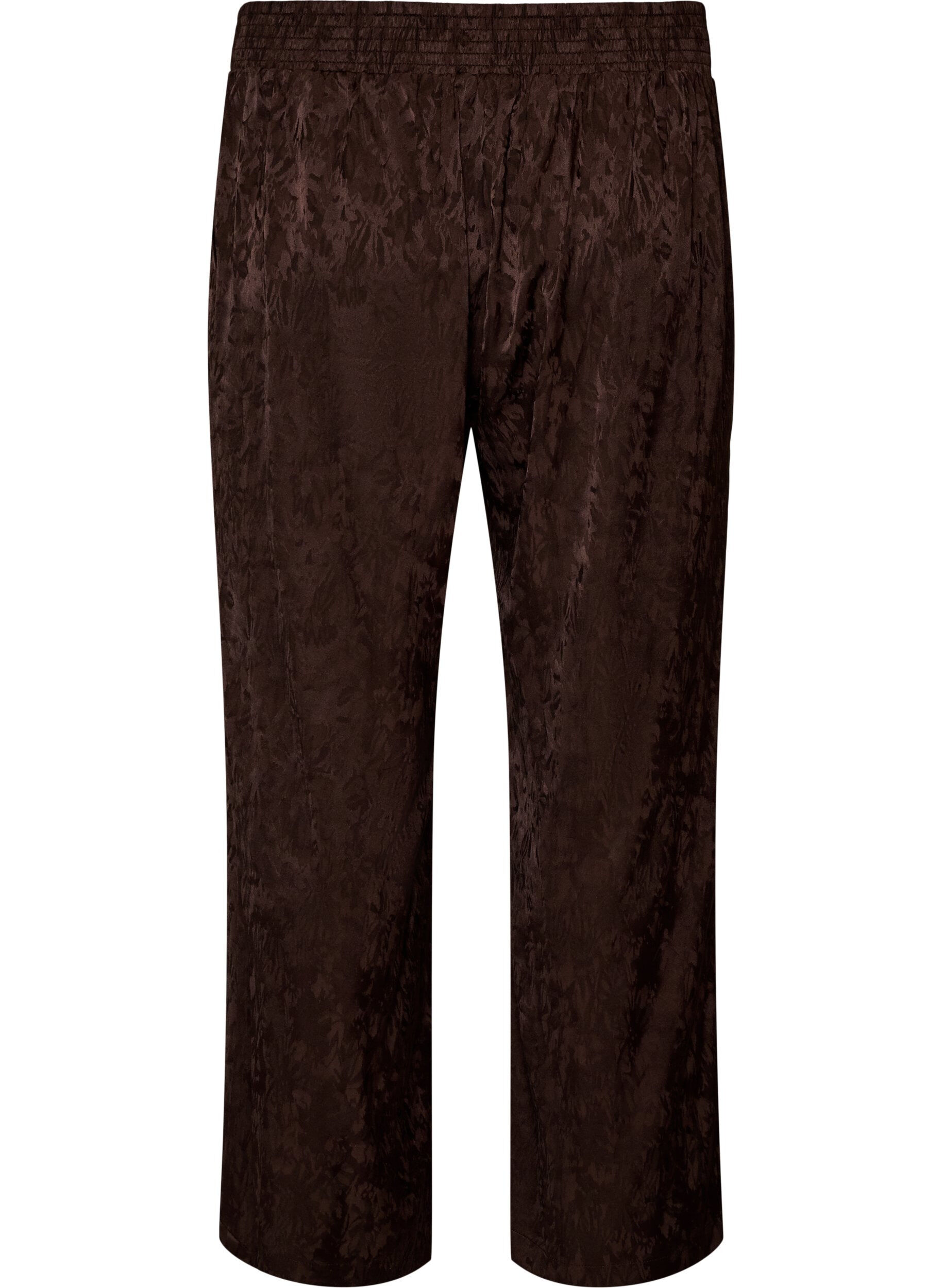ZizzifashionLoose trousers with paisley pattern and high waist, Brown, Packshot image number 1
