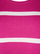 Knitted viscose blouse with stripes, Pink, Packshot image number 2