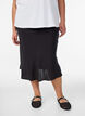 Viscose skirt with an elasticated waist, Black, Model image number 3