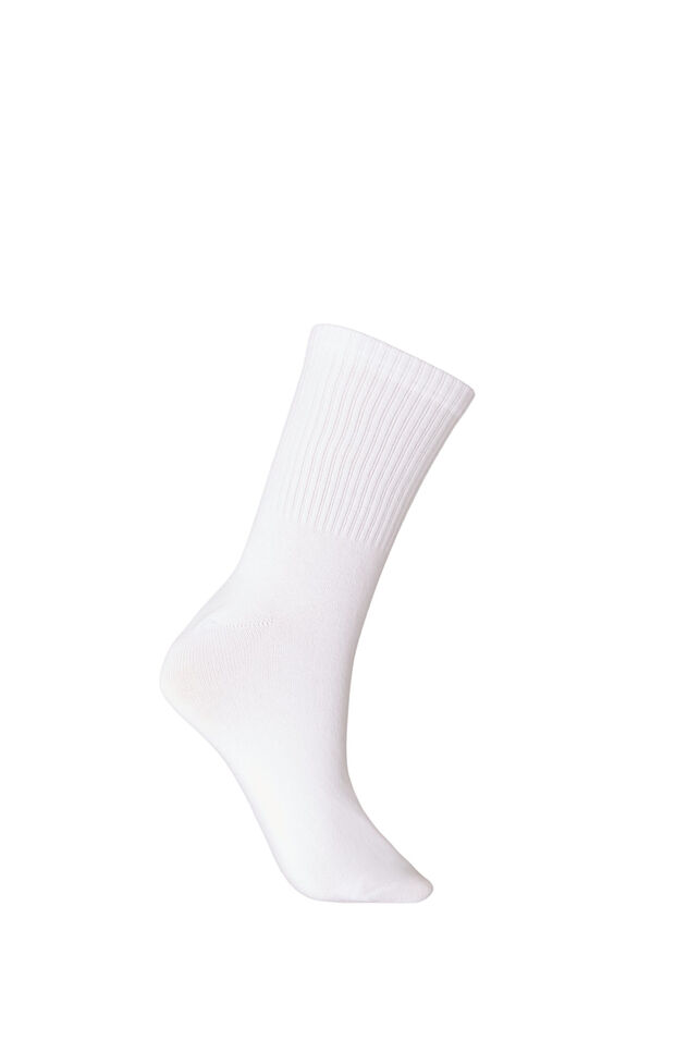 Cotton socks with pattern, White, Packshot image number 1