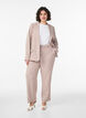 Tailored trousers with a high waist and straight fit, Beige, Model image number 0