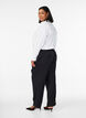 High-waisted tailored trousers with straight legs, Black, Model image number 1