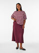 Boxy T-shirt with striped pattern, Red, Model image number 1