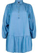 Denim tunic with TENCEL™ and stripes, Blue, Packshot image number 0