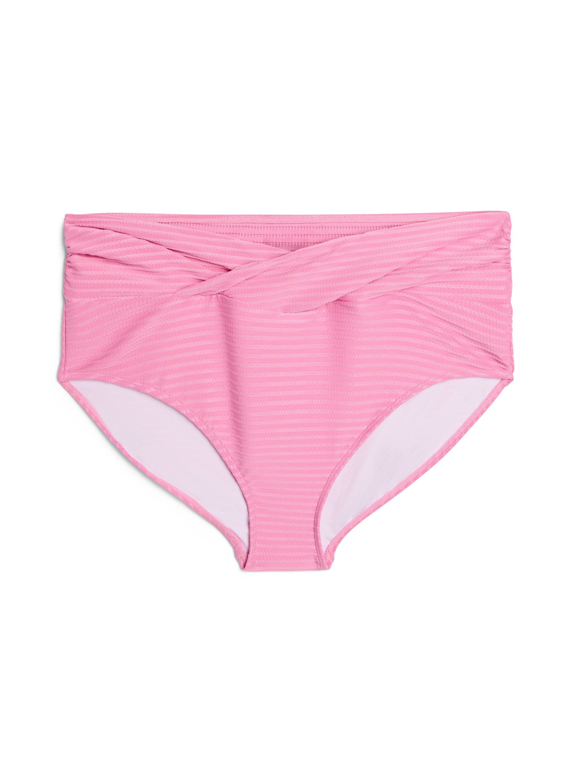 Zizzifashion Bikini bottoms with high waist and criss-cross, Pink, Packshot image number 0