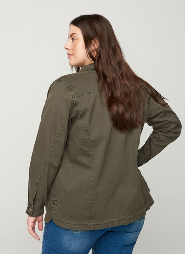 Short cotton jacket, Army Green, Model image number 1
