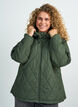 Lightly padded jacket with diamond quilt, Green, Model image number 0