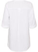 Cotton muslin tunic with broderie anglaise, White, Packshot image number 1