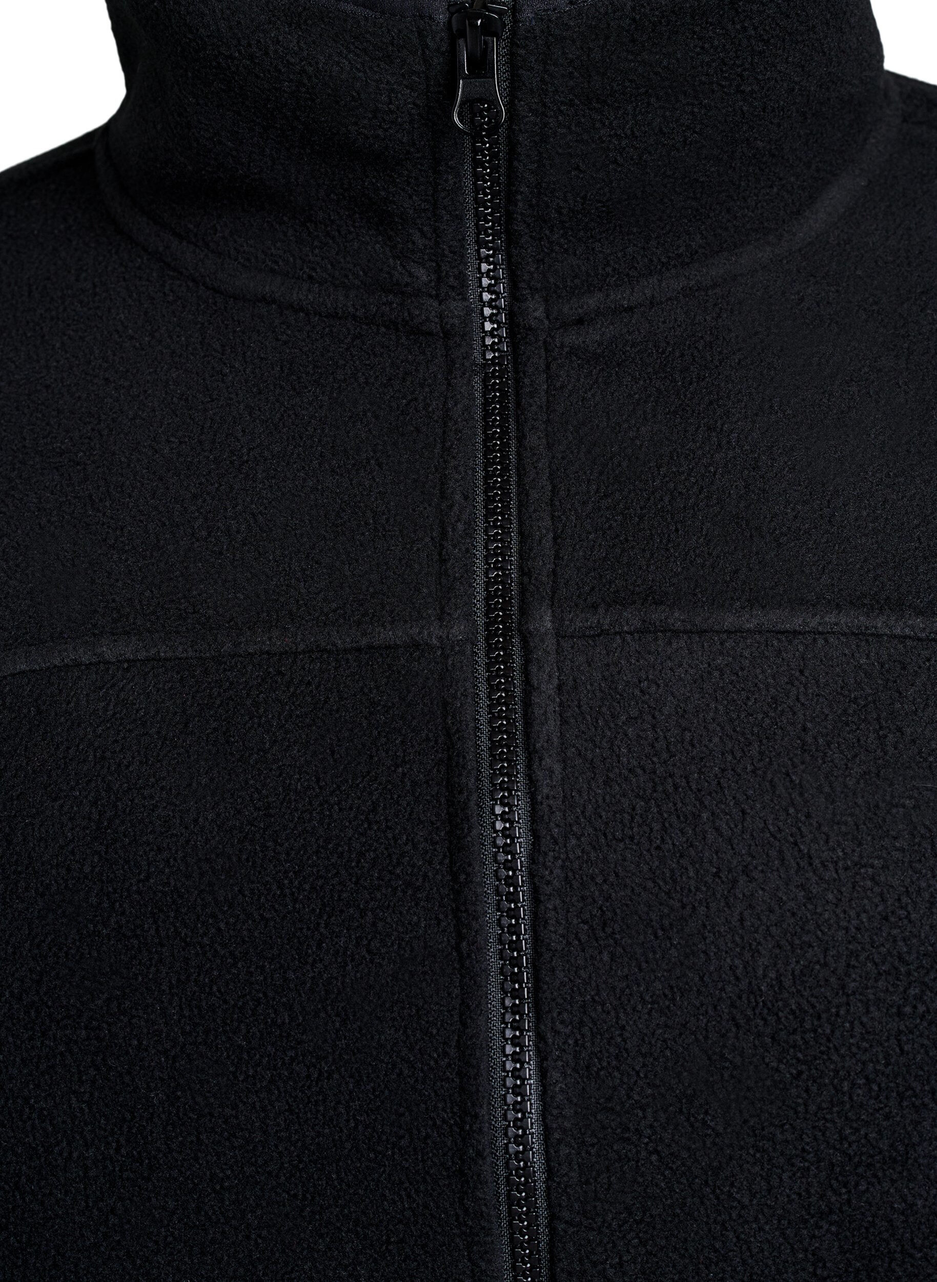 Zizzifashion Fleece jacket with pockets, Black, Packshot image number 2