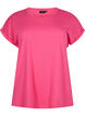 Short-sleeved t-shirt in a cotton blend, Pink, Packshot image number 0