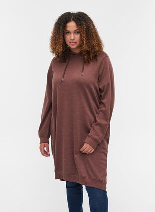 Hoodie sweatshirt dress, Rocky Road Mel, Model image number 0