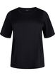 T-shirt in modal mix, Black, Packshot image number 0