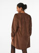 Short velvet dress with long sleeves, Brown, Model image number 2