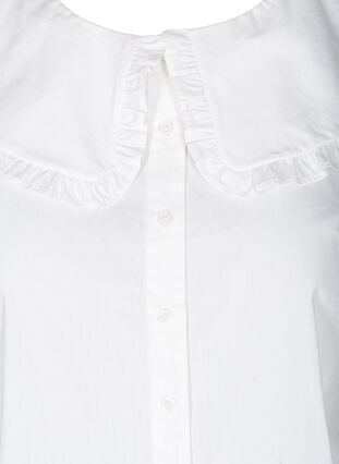 Sleeveless shirt with a large collar, Bright White, Packshot image number 2