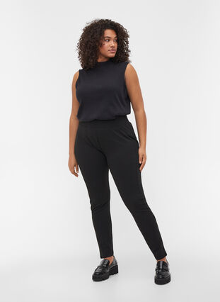 Leggings with push-up effect, Black, Model image number 0
