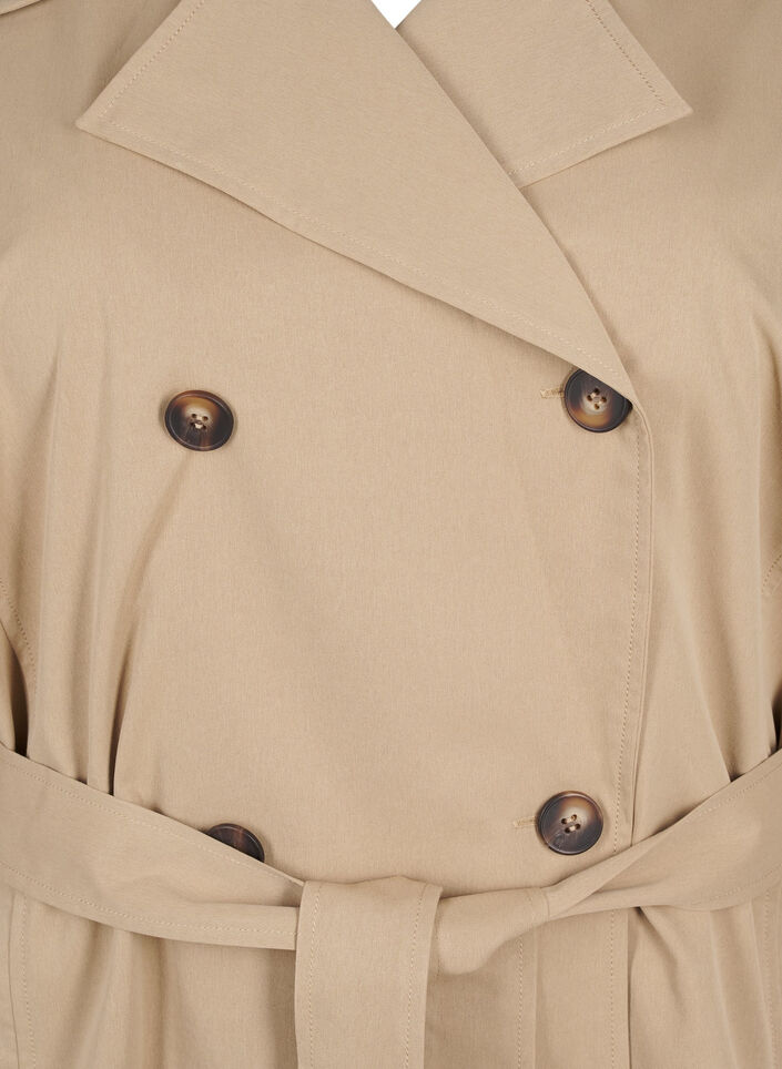 Mid-length trench coat with belt, Incense, Packshot image number 2