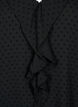 Blouse with ruffles and dotted texture, Black, Packshot image number 2