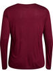 Long-sleeved blouse in wool and viscose, Dark Bordeaux, Packshot image number 1