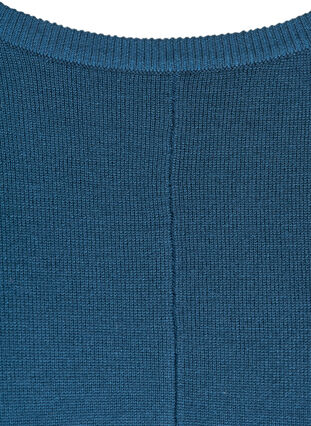 Knitted jumper with round neckline, Majolica Blue, Packshot image number 2