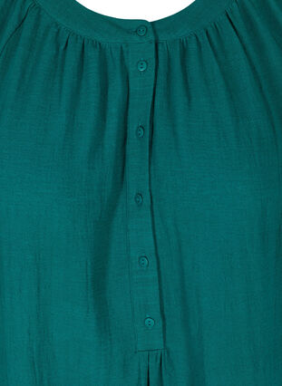 Cotton tunic with buttons and 3/4 sleeves, Pacific, Packshot image number 2