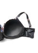 Moulded bra with floral embroidery, Black, Packshot image number 3