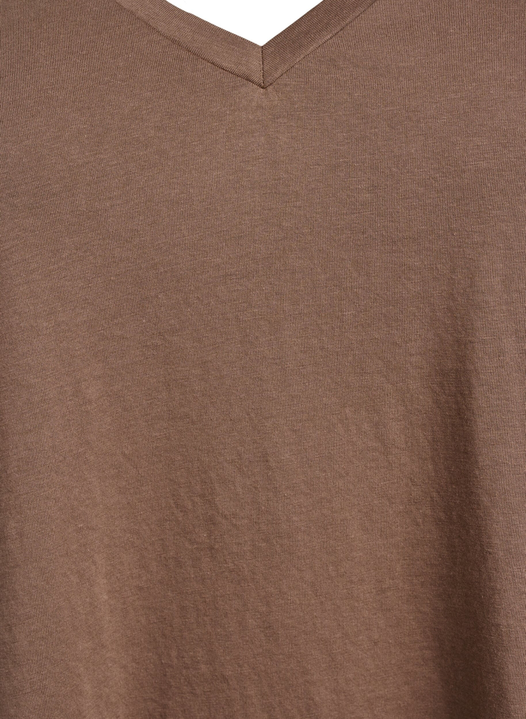 Zizzifashion V-neck T-shirt, Brown, Packshot image number 2