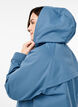 Short spring jacket with a detachable hood, Blue, Model image number 3