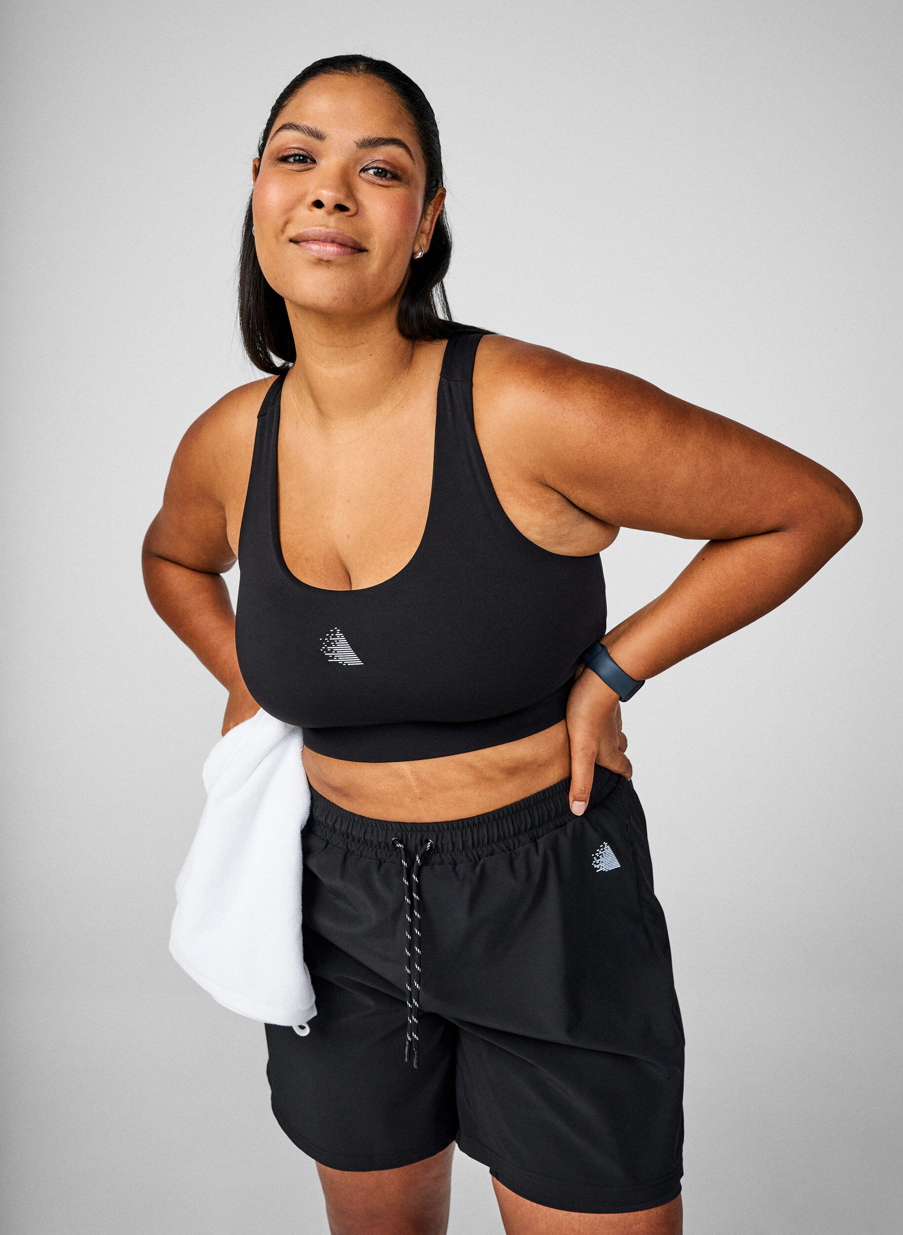 Zizzifashion Racerback sports bra, Black, Image image number 0