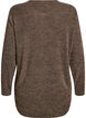 Long-sleeved blouse with texture, Brown, Packshot image number 1