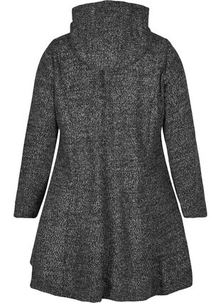 Long coat with wool, Dark G. mlg, Packshot image number 1